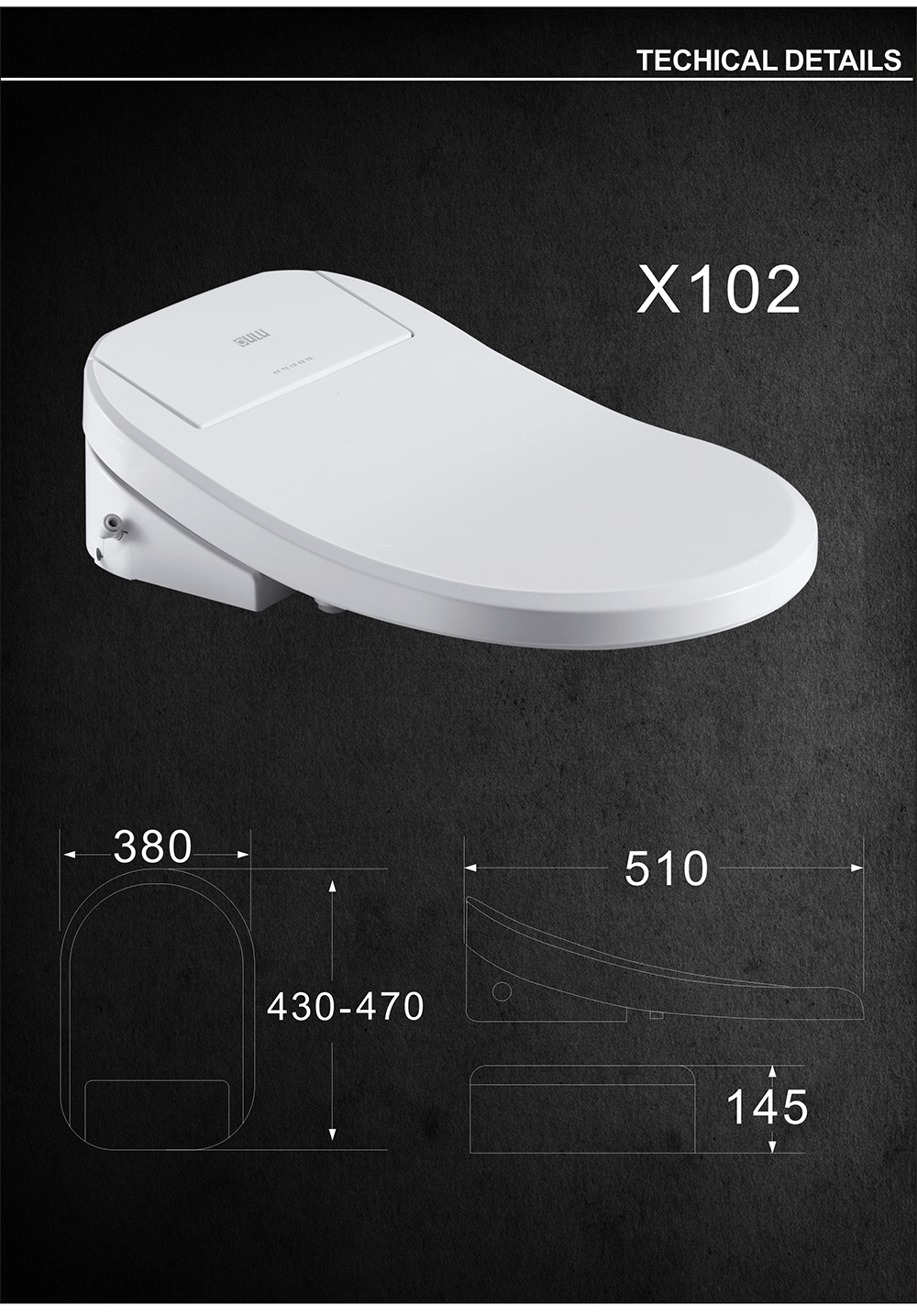 Upgrade Your Toilet with OL-X102 Smart Heated Bidet Seats with Remote Control (5)